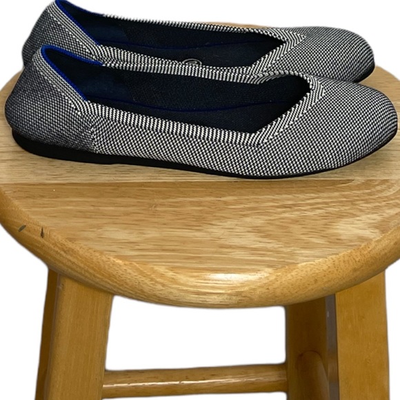 Rothy’s Retired The Flat Cloud Grey Birdseye Size 9 Slip On Flats - Picture 2 of 6